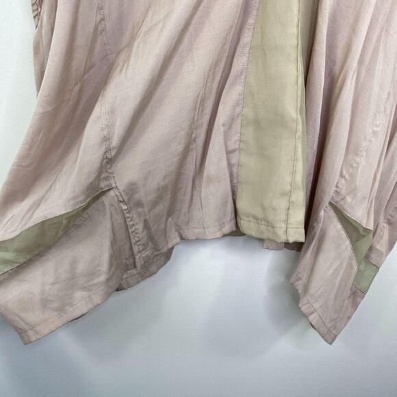 Gracia Pink Cream Oversized V-Neck Pullover Top Women's Size Small S - Picture 2 of 7